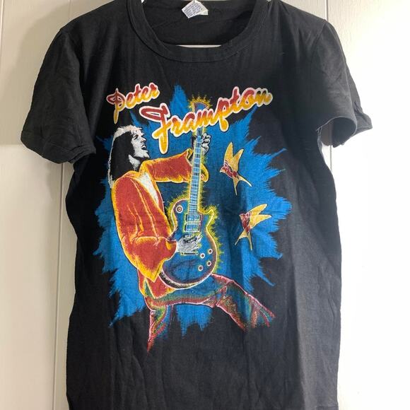 1979 PETER FRAMPTON In Concert double sided single stitch graphic tee shirt M - Picture 3 of 8